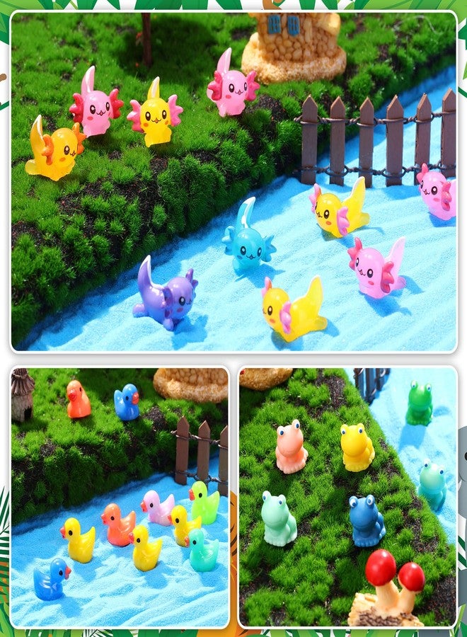 Barydat مجموعة باريدات من 100 قطعة من مجسمات حيوانات صغيرة من الراتنج لعيد الميلاد، تتضمن بطًا صغيرًا، وضفدع أكسولوتل، وتماثيل صغيرة لإخفاء الحيوانات المصغرة للمقالب، وهدايا عيد الميلاد، وديكورات الحدائق المصغرة لبيوت الدمى. - Image 3